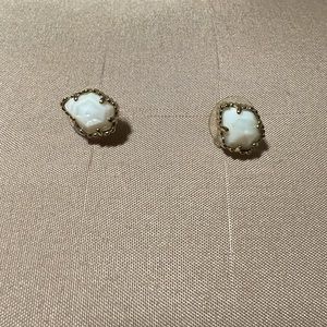 Kendra Scott Tessa Gold & White Stud Earrings